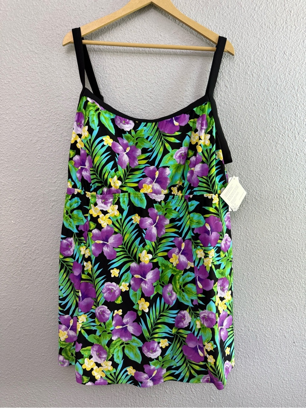 NWT Freshwater Tropical Floral Swim Dress Size 26W